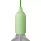Silicone E26 lamp socket set with switch and hidden cable clamps