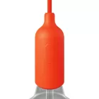 Silicone E27 lamp socket set with switch and hidden cable clamps