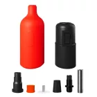 Silicone E27 lamp socket set with switch and hidden cable clamps