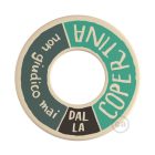 MINI-UFO: double-sided wooden disc READING BALLSH*T collection, theme COPERTINA + LINGUA ORIGINALE