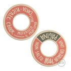MINI-UFO: double-sided wooden disc READING BALLSH*T collection, theme PAGINA + PROFUMO DELLA CARTA