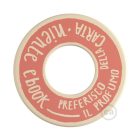 MINI-UFO: double-sided wooden disc READING BALLSH*T collection, theme PAGINA + PROFUMO DELLA CARTA