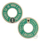 MINI-UFO: double-sided wooden disc READING BALLSH*T collection, theme COVER + ORIGINAL LANGUAGE