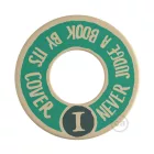 MINI-UFO: double-sided wooden disc READING BALLSH*T collection, theme COVER + ORIGINAL LANGUAGE
