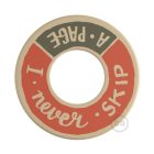 MINI-UFO: double-sided wooden disc READING BALLSH*T collection, theme PAGE + SCENT OF PAPER