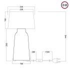 Bottiglia ceramic table lamp with Athena lampshade