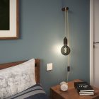 Snake, cable with wooden lamp holder and Rolé cable clip