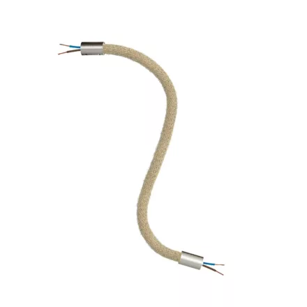Kit Creative Flex flexible extension tube RN06 with neutral jute cover and metal connectors