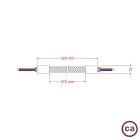 Kit Creative Flex flexible tube, burgundy RM19 fabric cover and metal connectors