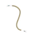 Kit Creative Flex flexible extension tube RN06 with neutral jute cover and metal connectors