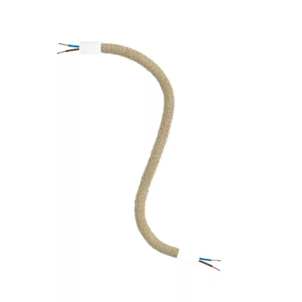 Kit Creative Flex flexible extension tube RN06 with neutral jute cover and metal connectors