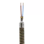 Kit Creative Flex flexible tube, black and gold RZ24 fabric cover, metal connectors