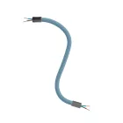 Kit Creative Flex flexible hose petrol blue RM78 with textile lining and metal connectors