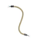 Kit Creative Flex flexible extension tube RN06 with neutral jute cover and metal connectors