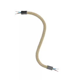   Kit Creative Flex flexible extension tube RN06 with neutral jute cover and metal connectors