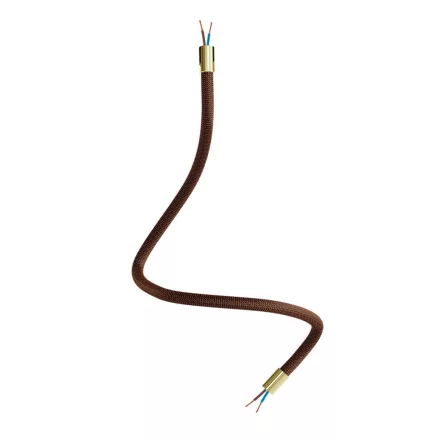 Kit Creative Flex flexible tube, Whiskey Black RZ22 fabric cover and metal connectors