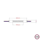 Kit Creative Flex flexible tube, silver RM02 fabric cover and metal connectors