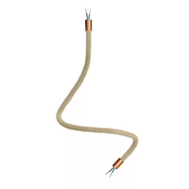   Kit Creative Flex flexible extension tube RN06 with neutral jute cover and metal connectors