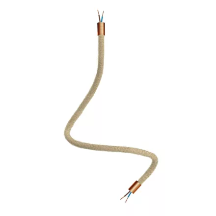 Kit Creative Flex flexible extension tube RN06 with neutral jute cover and metal connectors
