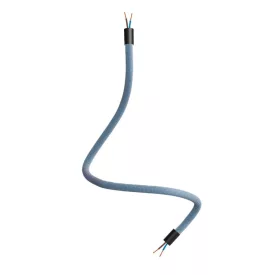   Kit Creative Flex flexible hose petrol blue RM78 with textile lining and metal connectors