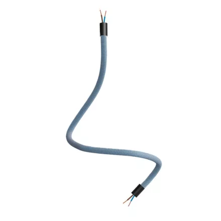 Kit Creative Flex flexible hose petrol blue RM78 with textile lining and metal connectors