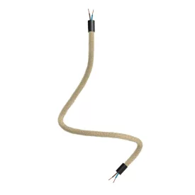  Kit Creative Flex flexible extension tube RN06 with neutral jute cover and metal connectors
