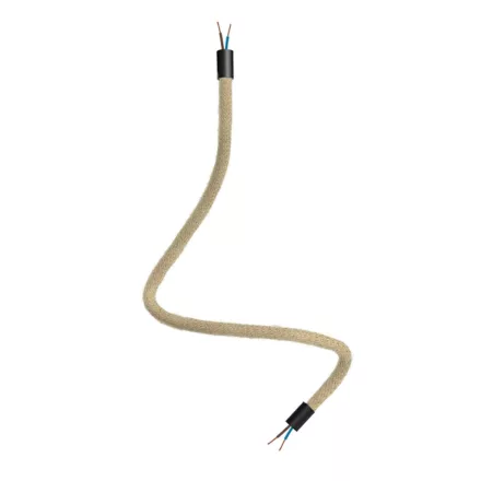 Kit Creative Flex flexible extension tube RN06 with neutral jute cover and metal connectors
