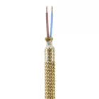 Kit Creative Flex flexible tube, RM73 bronze-colored fabric cover and metal connectors