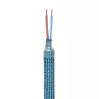 Kit Creative Flex flexible hose petrol blue RM78 with textile lining and metal connectors