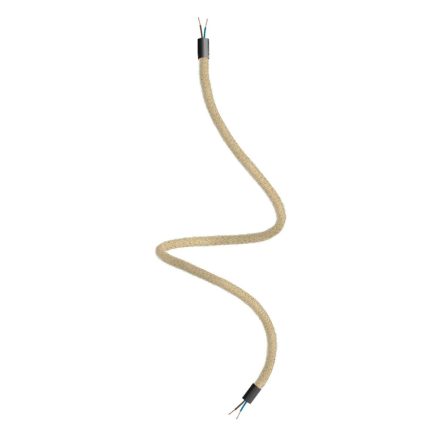 Kit Creative Flex flexible extension tube RN06 with neutral jute cover and metal connectors
