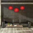 Dome lampshade made of thread - 100% handmade