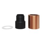 Metal E27 lamp holder for wall or ceiling mounting