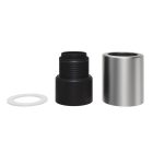 Metal E27 lamp holder for wall or ceiling mounting