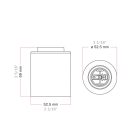 Metal E27 lamp holder for wall or ceiling mounting