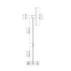 Lamp with plug, metal design and linear LED S14d bulb