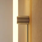 Lamp with plug, metal design and linear LED S14d bulb