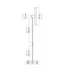 Lamp with plug, metal design and linear LED S14d bulb