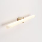 Metal lamp for wall or ceiling mounting, with linear LED S14d bulb