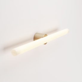   Metal lamp for wall or ceiling mounting, with linear LED S14d bulb
