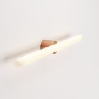 Metal lamp for wall or ceiling mounting, with linear LED S14d bulb