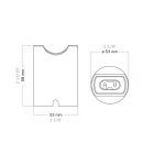 Metal Spostaluce S14d lamp holder for wall or ceiling mounting