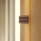 Metal lamp for wall or ceiling mounting, with linear LED S14d bulb