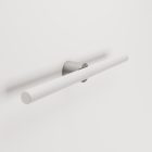 Metal lamp for wall or ceiling mounting, with linear LED S14d bulb