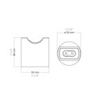 Metal S14d lamp holder for wall or ceiling mounting