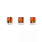 WAGO connector set, compatible with 2x cables, for 1-hole ceiling rosette