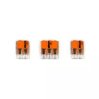 WAGO connector set, compatible with 3x cables, for 1-hole ceiling rosette