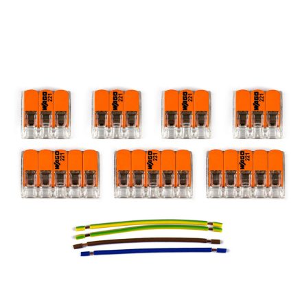  WAGO connection set with 3x cable compatible for 5-hole ceiling rose