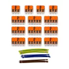 WAGO connector set, compatible with 3x cables, for 11-hole ceiling rosette