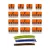 WAGO connector set, compatible with 3x cables, for 11-hole ceiling rosette