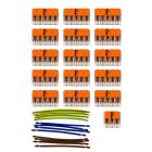 WAGO connector set, compatible with 3x cables, for 15-hole ceiling rosettes